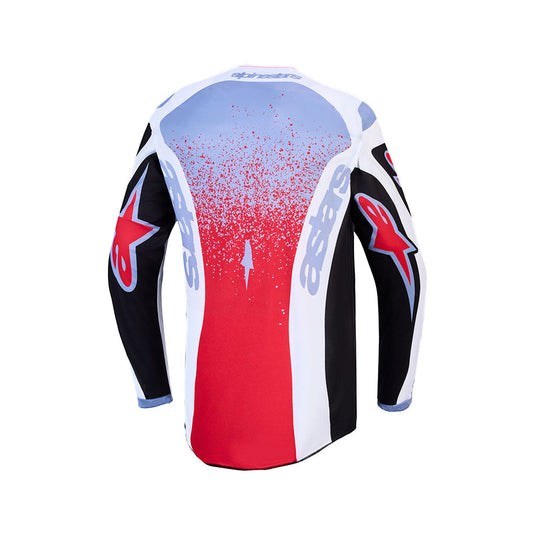 Alpinestars Fluid Drag Jersey Black/White/Light Blue/Red Fluoro