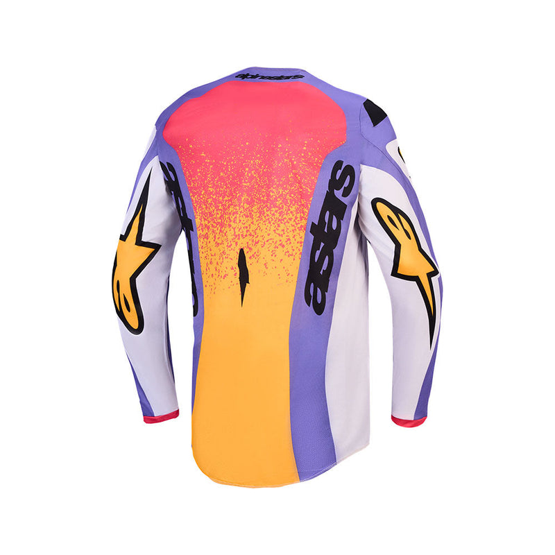 Load image into Gallery viewer, Alpinestars Fluid Drag Jersey Light Lilac/Blue Iris/Gold
