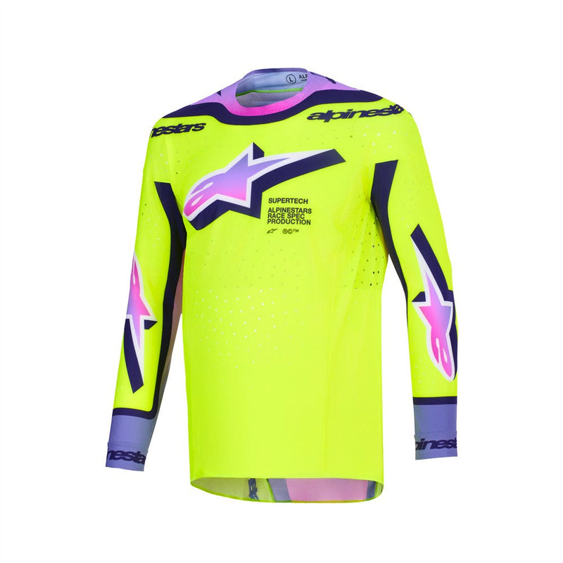 Load image into Gallery viewer, Alpinestars Supertech Vista Jersey Yellow/Purple/Black
