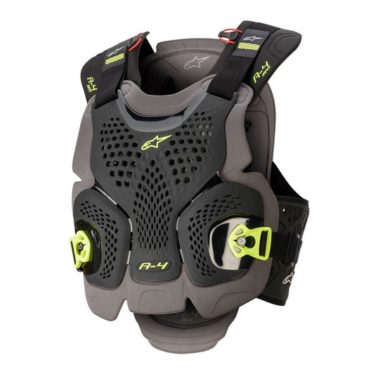 Alpinestars A-4 Max Chest Protector Black/Anthracite/Yellow Fluoro