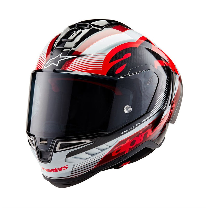 Load image into Gallery viewer, Alpinestars Supertech R10 Helmet Team Black Carbon/Red/White Gloss
