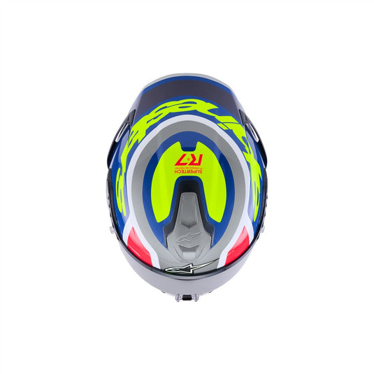 Alpinestars Supertech R7 Helmet Lumen Silver/Blue/Pink/Yellow Fluoro