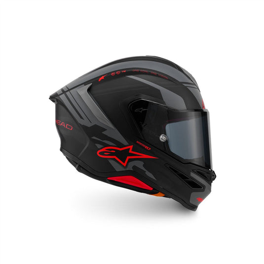Alpinestars Supertech R7 Helmet A-Core Black/Gray/Red Matte