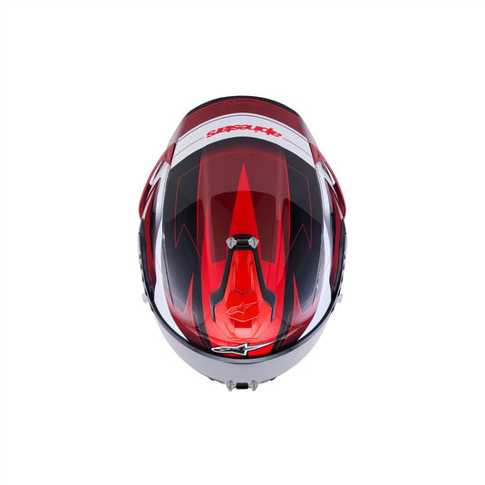 Alpinestars Supertech R7 Helmet Kinetis Black/Red/White Gloss