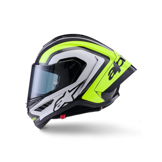 Alpinestars Supertech R10 Helmet Arius Black/Silver/Yellow Fluoro Gloss