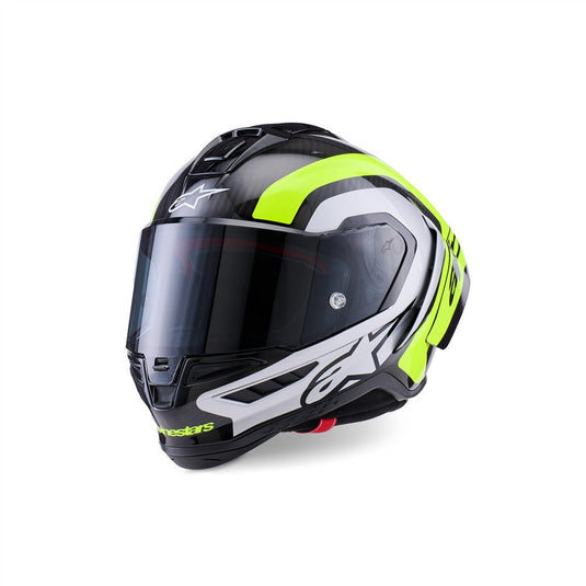 Alpinestars Supertech R10 Helmet Arius Black/Silver/Yellow Fluoro Gloss