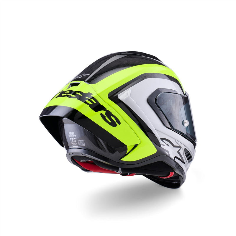 Load image into Gallery viewer, Alpinestars Supertech R10 Helmet Arius Black/Silver/Yellow Fluoro Gloss
