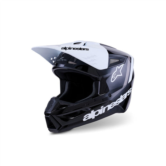 Alpinestars S-M3 Radium Helmet Black/White/Gray Gloss
