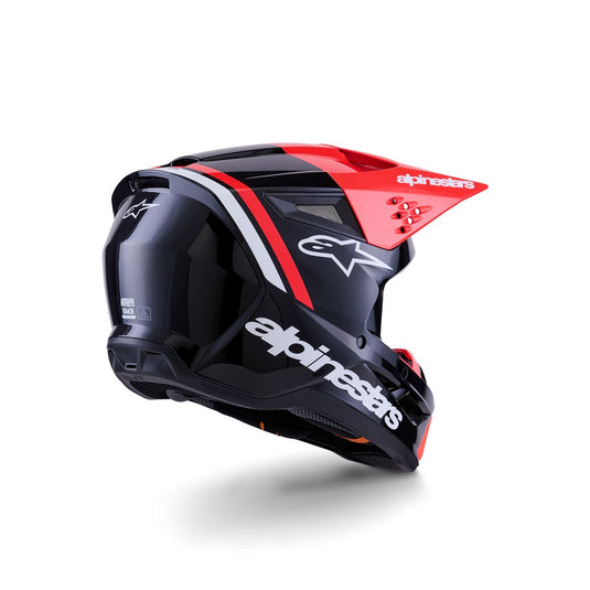 Alpinestars S-M3 Radium Helmet Black/Red Fluoro/White