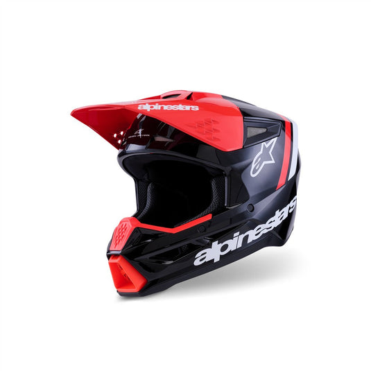 Alpinestars S-M3 Radium Helmet Black/Red Fluoro/White
