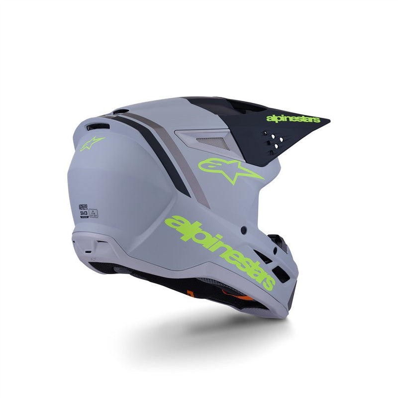 Load image into Gallery viewer, Alpinestars S-M3 Radium Helmet Gray/Black/Yellow Fluoro Matte
