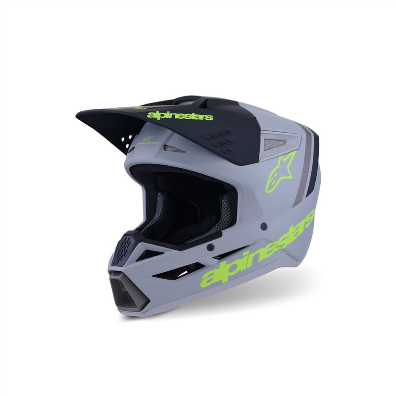 Load image into Gallery viewer, Alpinestars S-M3 Radium Helmet Gray/Black/Yellow Fluoro Matte
