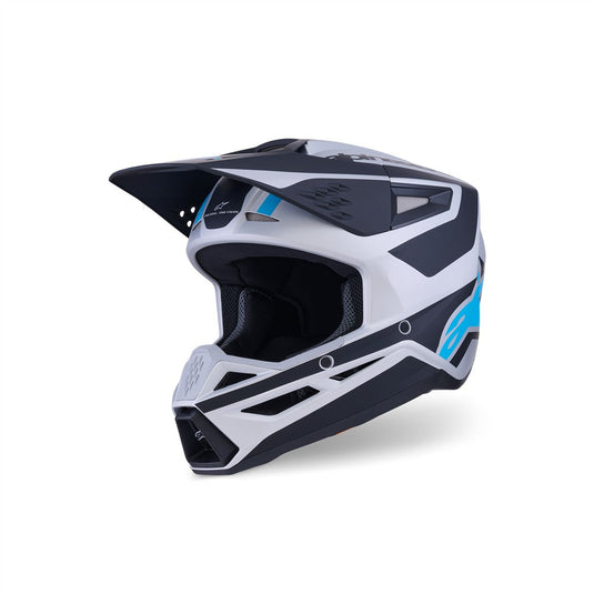 Alpinestars S-M3 Heat Helmet Silver/Blue/Black Matte