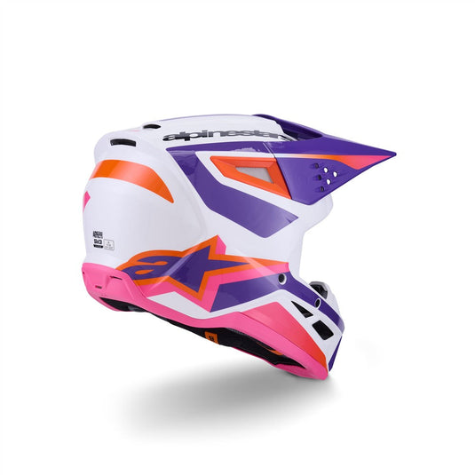 Alpinestars S-M3 Heat Helmet White/Purple/Pink Gloss