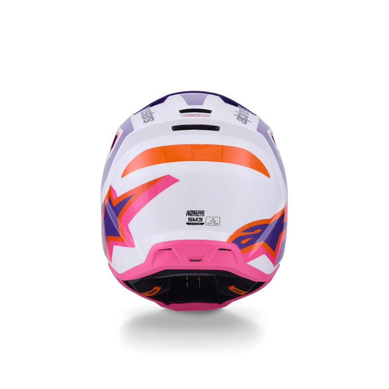 Load image into Gallery viewer, Alpinestars S-M3 Heat Helmet White/Purple/Pink Gloss
