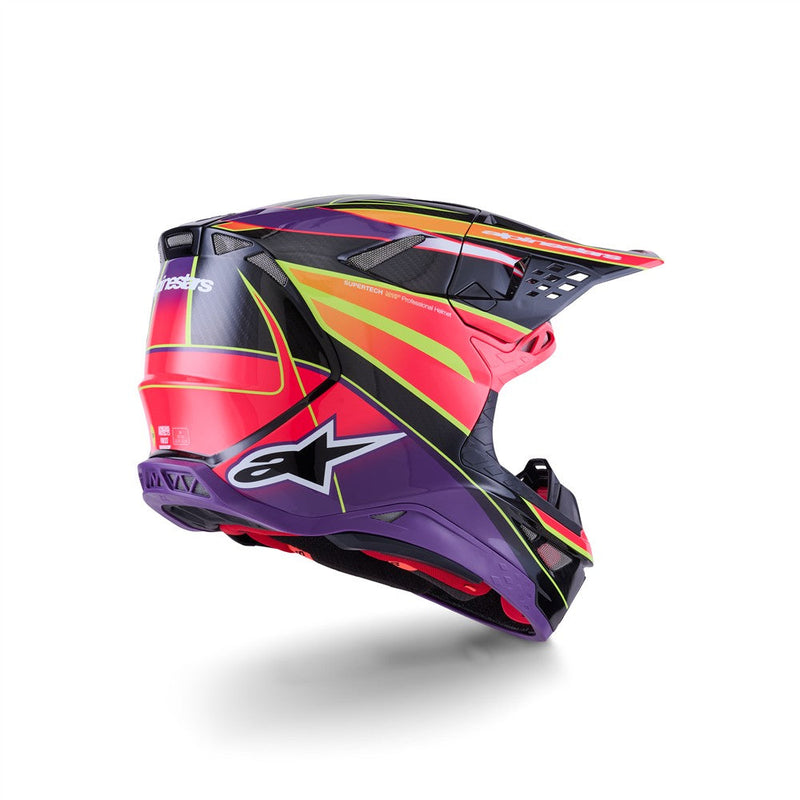 Load image into Gallery viewer, Alpinestars upertech -M10 Helmet Pink/Violet/Yellow Fluoro Gloss
