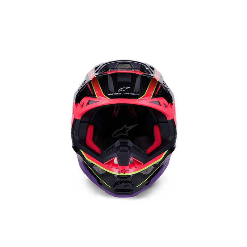 Load image into Gallery viewer, Alpinestars upertech -M10 Helmet Pink/Violet/Yellow Fluoro Gloss
