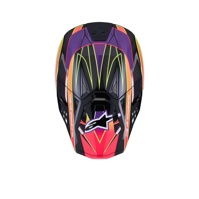 Load image into Gallery viewer, Alpinestars upertech -M10 Helmet Pink/Violet/Yellow Fluoro Gloss

