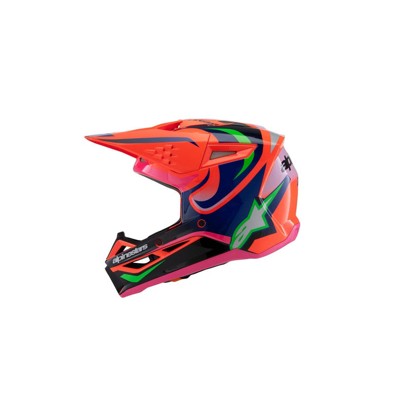 Load image into Gallery viewer, Alpinestars -M3 Youth Helmet Monster Orange Fluoro/Purple/Pink Fluoro Gloss

