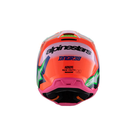 Alpinestars -M3 Youth Helmet Monster Orange Fluoro/Purple/Pink Fluoro Gloss