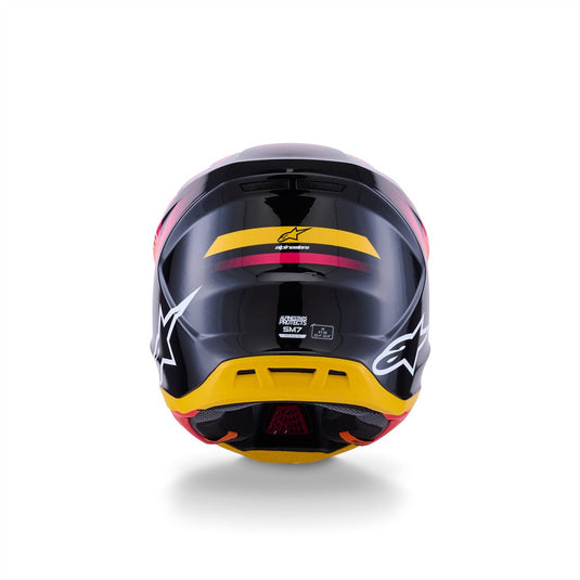 Alpinestars S-M7 Rise Helmet Black/Yellow Fluoro/Pink Gloss