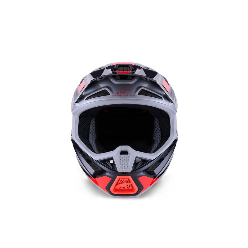 Load image into Gallery viewer, Alpinestars S-M7 Rise Helmet Black/Silver/Red Fluoro Gloss
