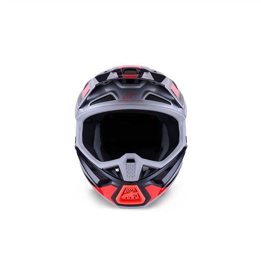 Alpinestars S-M7 Rise Helmet Black/Silver/Red Fluoro Gloss