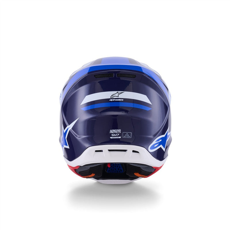 Load image into Gallery viewer, Alpinestars S-M7 Rise Helmet Blue/White Gloss
