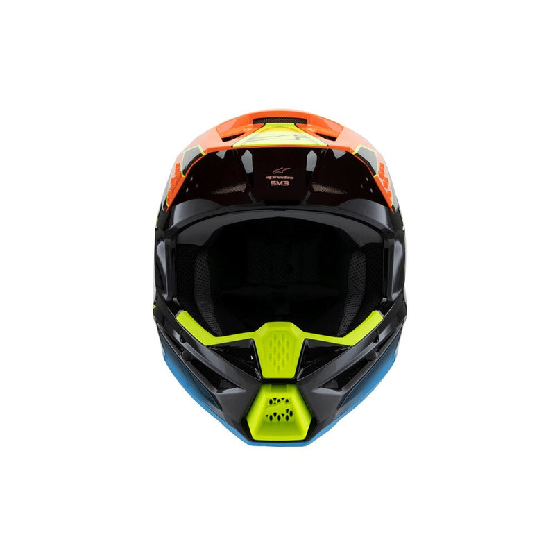 Load image into Gallery viewer, Alpinestars -M3 Youth Helmet Fray Black/Orange/Yellow Fluoro Gloss
