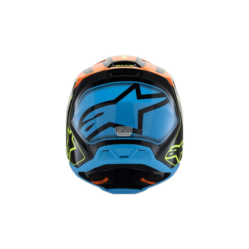 Load image into Gallery viewer, Alpinestars -M3 Youth Helmet Fray Black/Orange/Yellow Fluoro Gloss
