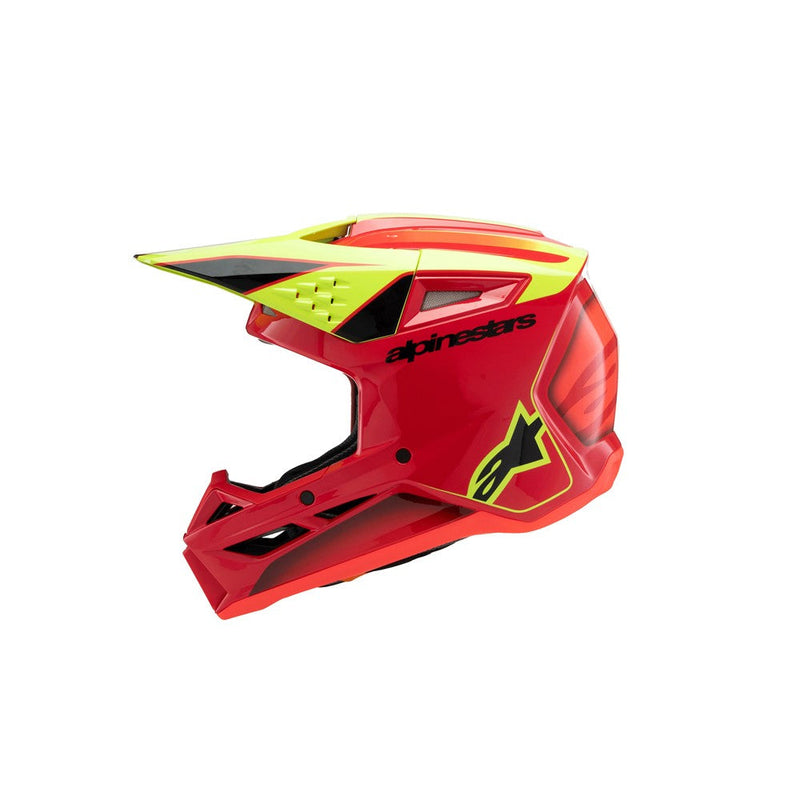 Load image into Gallery viewer, Alpinestars -M3 Youth Helmet Fray Red/Yellow Fluoro/Black Gloss
