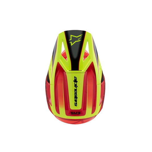 Alpinestars -M3 Youth Helmet Fray Red/Yellow Fluoro/Black Gloss
