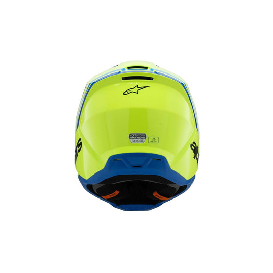 Alpinestars -M3 Youth Helmet Radium Yellow Fluoro/Black/Blue Gloss