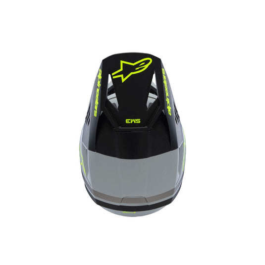 Alpinestars -M3 Youth Helmet Radium Gray/Black/Yellow Fluoro Matte