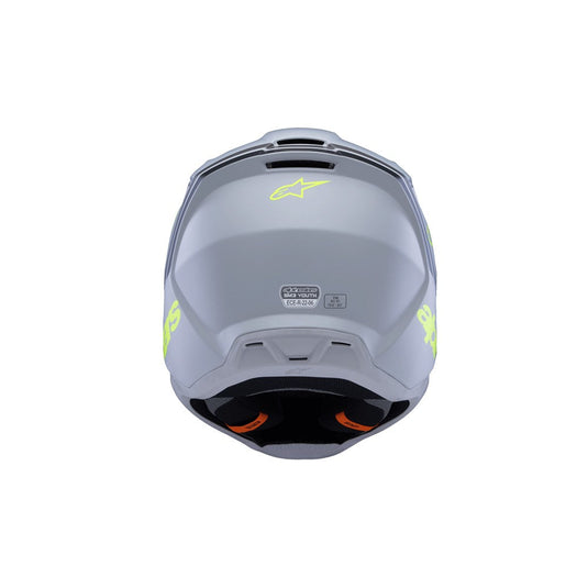 Alpinestars -M3 Youth Helmet Radium Gray/Black/Yellow Fluoro Matte