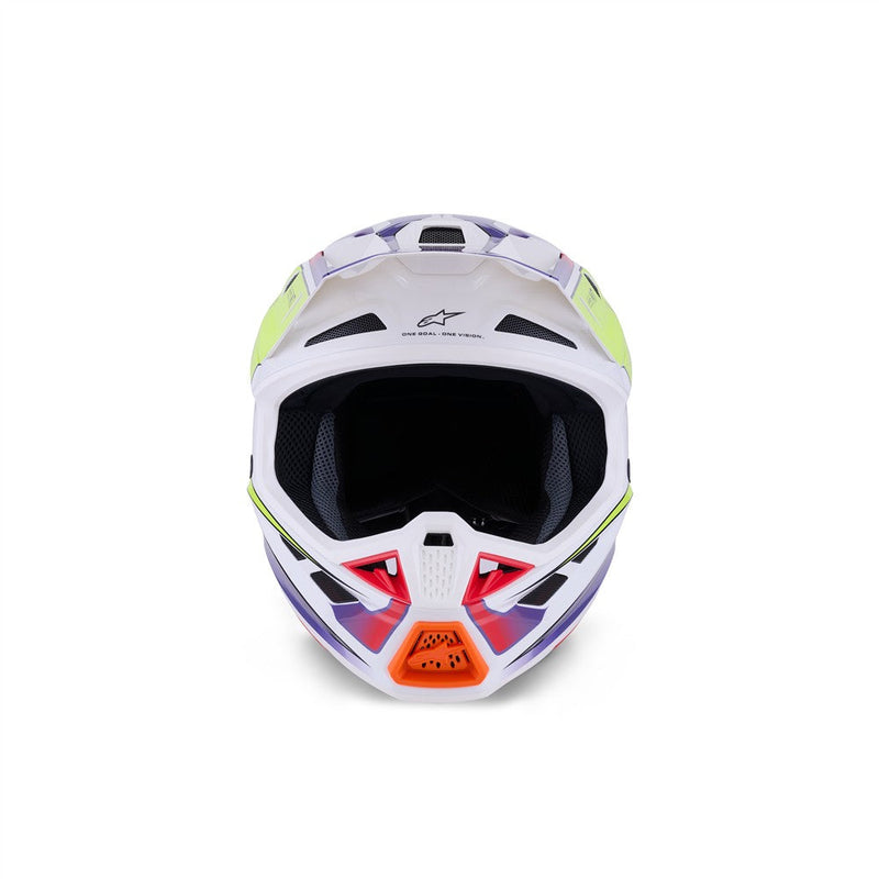 Load image into Gallery viewer, Alpinestars S-M7 Fuse Helmet White/Yellow Fluoro/Purple Gloss
