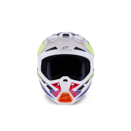 Alpinestars S-M7 Fuse Helmet White/Yellow Fluoro/Purple Gloss