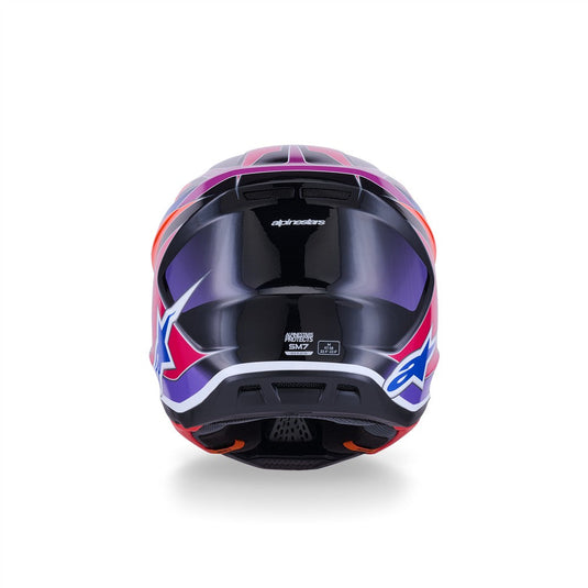 Alpinestars S-M7 Fuse Helmet Blue/Purple/Pink Gloss