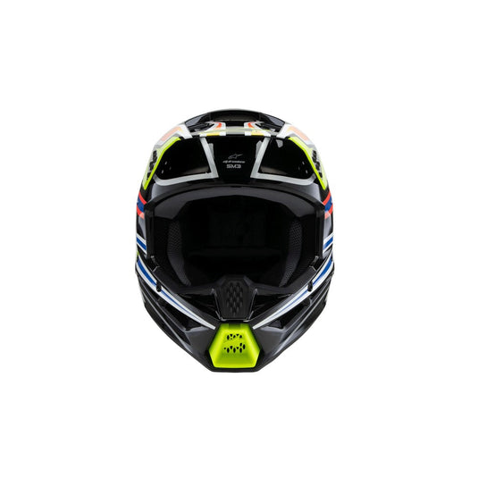 Alpinestars -M3 Youth Helmet Wurx Black/Yellow Fluoro/Blue/Red Gloss