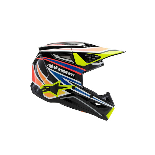 Alpinestars -M3 Youth Helmet Wurx Black/Yellow Fluoro/Blue/Red Gloss