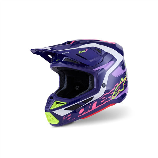 Alpinestars S-M7 Deed Helmet Purple/Pink Gloss