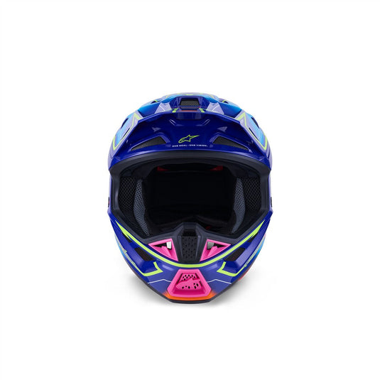 Alpinestars S-M7 Cast Helmet Blue/Pink/Yellow Fluoro Gloss