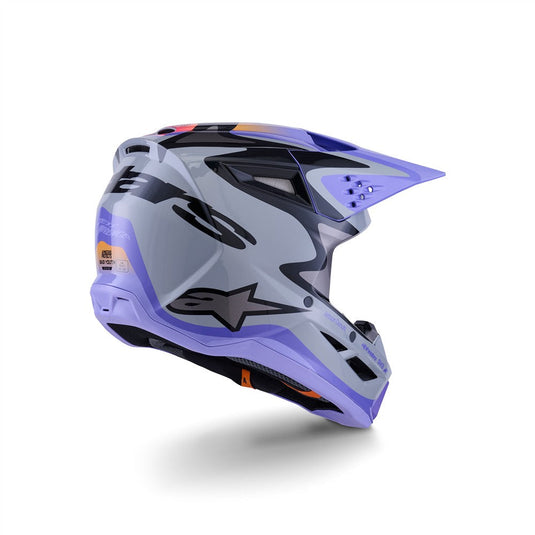 Alpinestars -M3 Youth Helmet Jettson Gray/Purple/Black Gloss