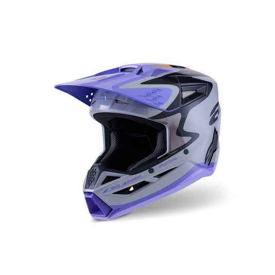 Alpinestars -M3 Youth Helmet Jettson Gray/Purple/Black Gloss