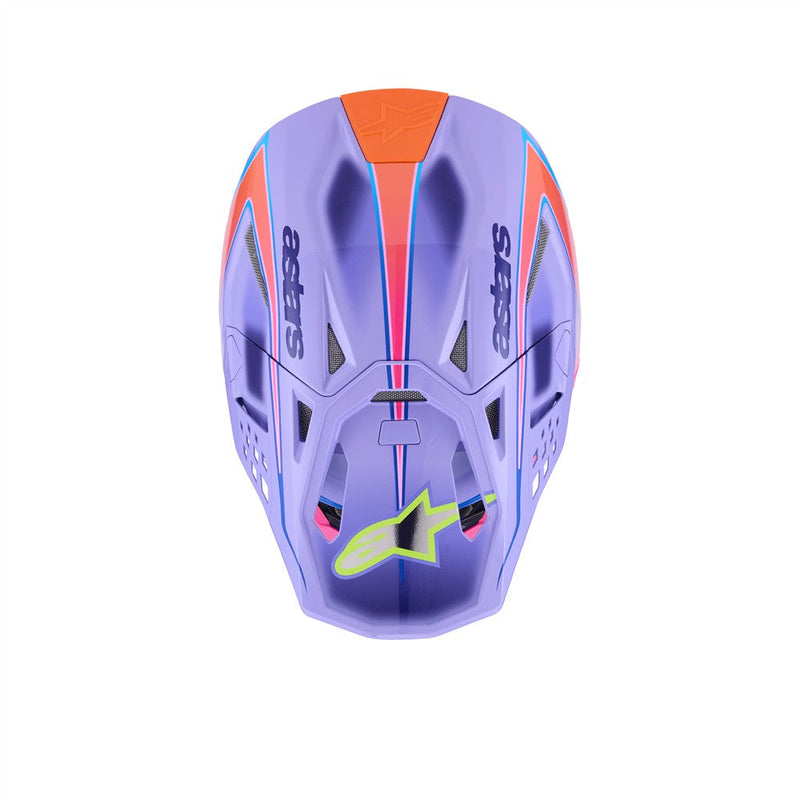 Load image into Gallery viewer, Alpinestars Supertech S-M10 Helmet Jett Lawrence Purple/Pink Fluoro/Yellow Fluoro Gloss
