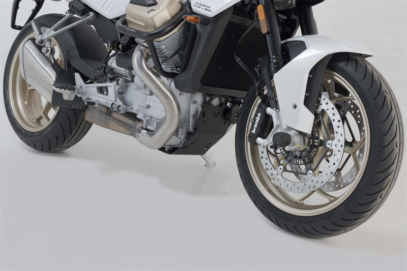 Load image into Gallery viewer, BASH PLATE SW MOTECH BLACK MOTO-GUZZI V100 MANDELLO 22-ON

