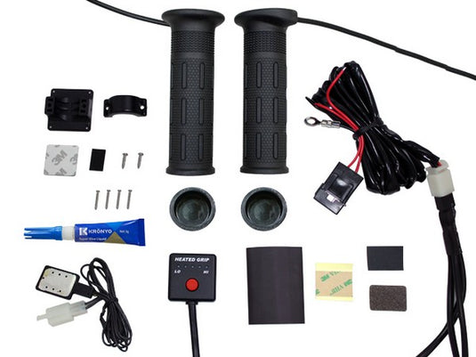 HOT GRIPS ATV: HEATED GRIPS 5 STEPDIGITAL SWITCH 7/8+7/8 L:134MM,12A 35W