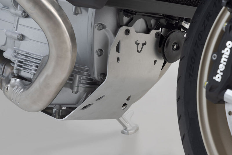 Load image into Gallery viewer, BASH PLATE SW MOTECH SILVER MOTO-GUZZI V100 MANDELLO 22-ON
