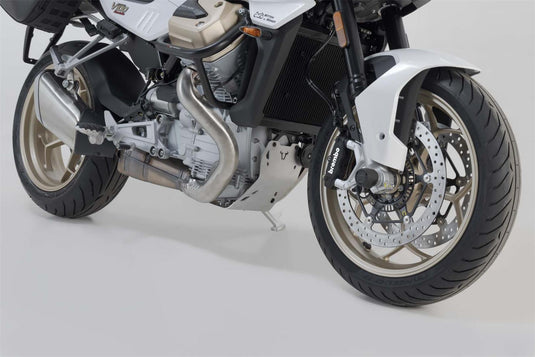 BASH PLATE SW MOTECH SILVER MOTO-GUZZI V100 MANDELLO 22-ON