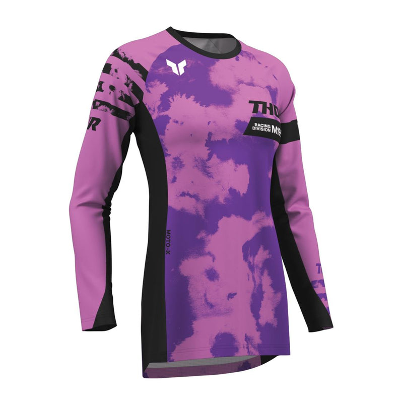 Load image into Gallery viewer, THOR JERSEY WOMEN LAUNCHMODE BLEACH BLK/ORG
